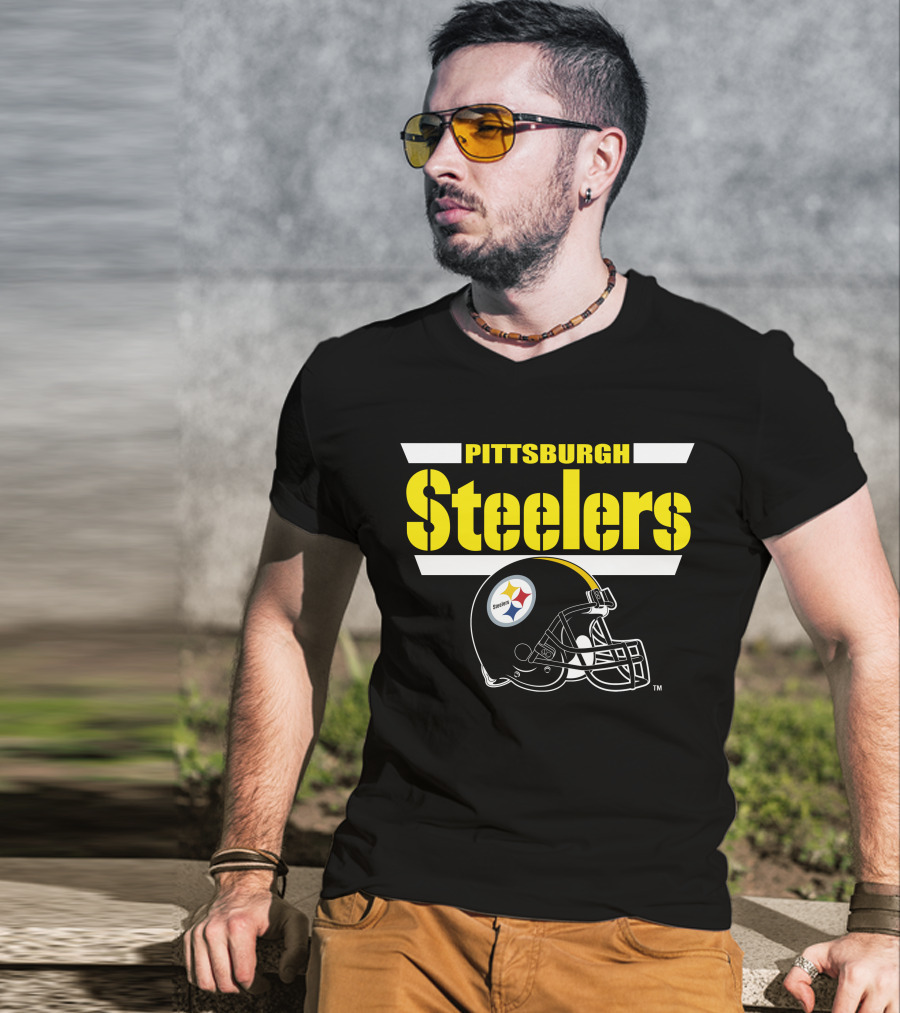 Pittsburgh Steelers Helmet Logo NFL Fan Gear T-Shirt