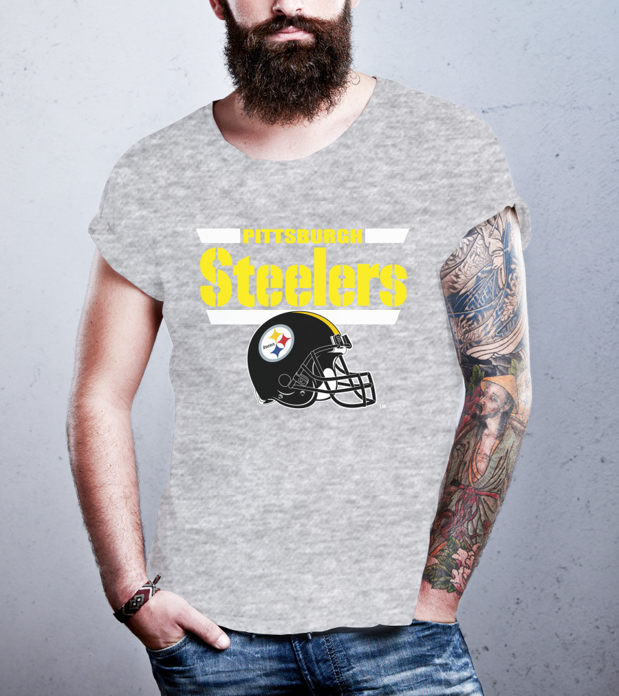 Pittsburgh Steelers Football Helmet NFL Team T-Shirt