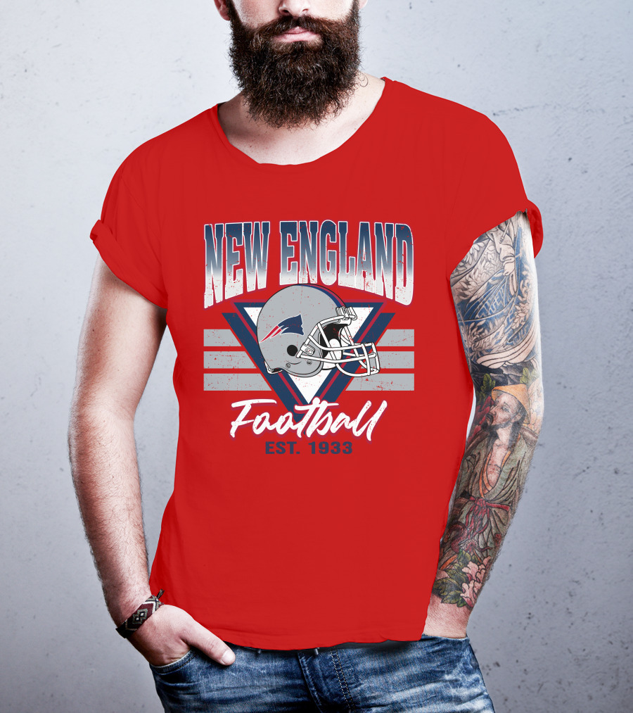 New England Patriots Football Helmet Est. 1933 T-Shirt