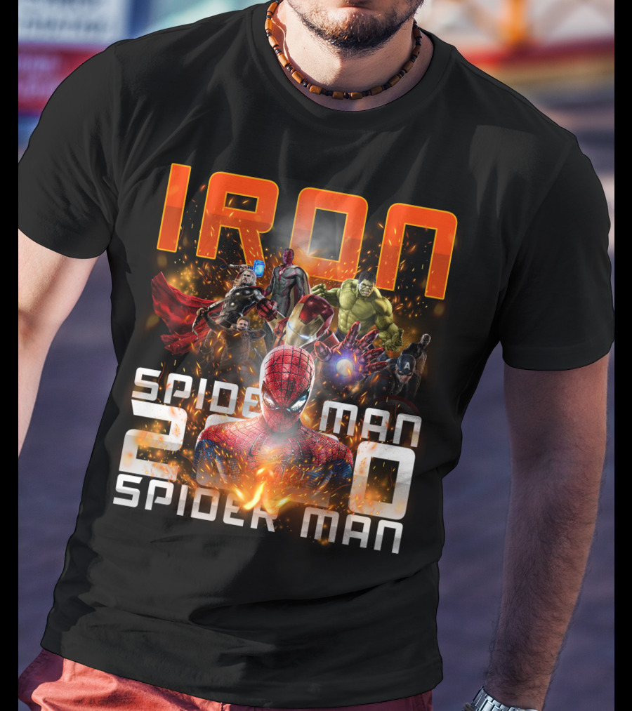 Iron Spider Man 2.0 Avengers Hulk Captain America Thor T-Shirt