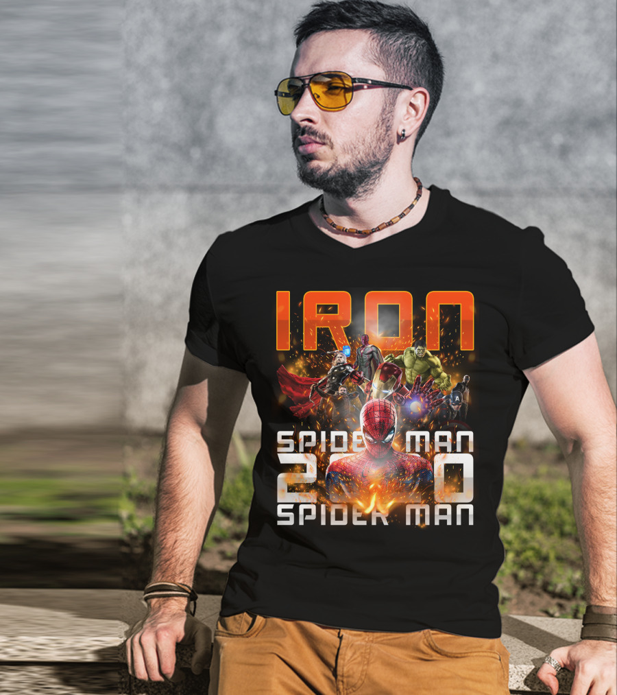 Iron Spider Man 2.0 Avengers Hulk Captain America Thor T-Shirt