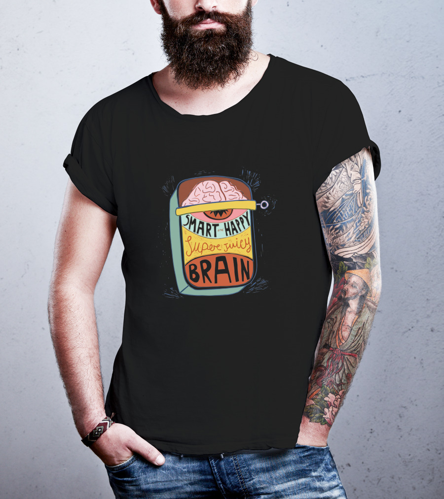 Smart And Happy Super Juicy Brain In A Can 1079231 T-Shirt