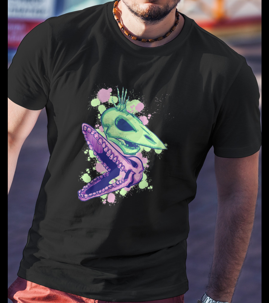 Adam And Barb Skulls Neon Splatter 658174 T-Shirt