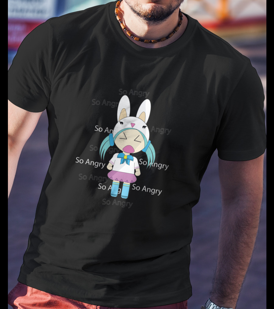 So Angry Little Girl With Bunny Ears 33796 T-Shirt