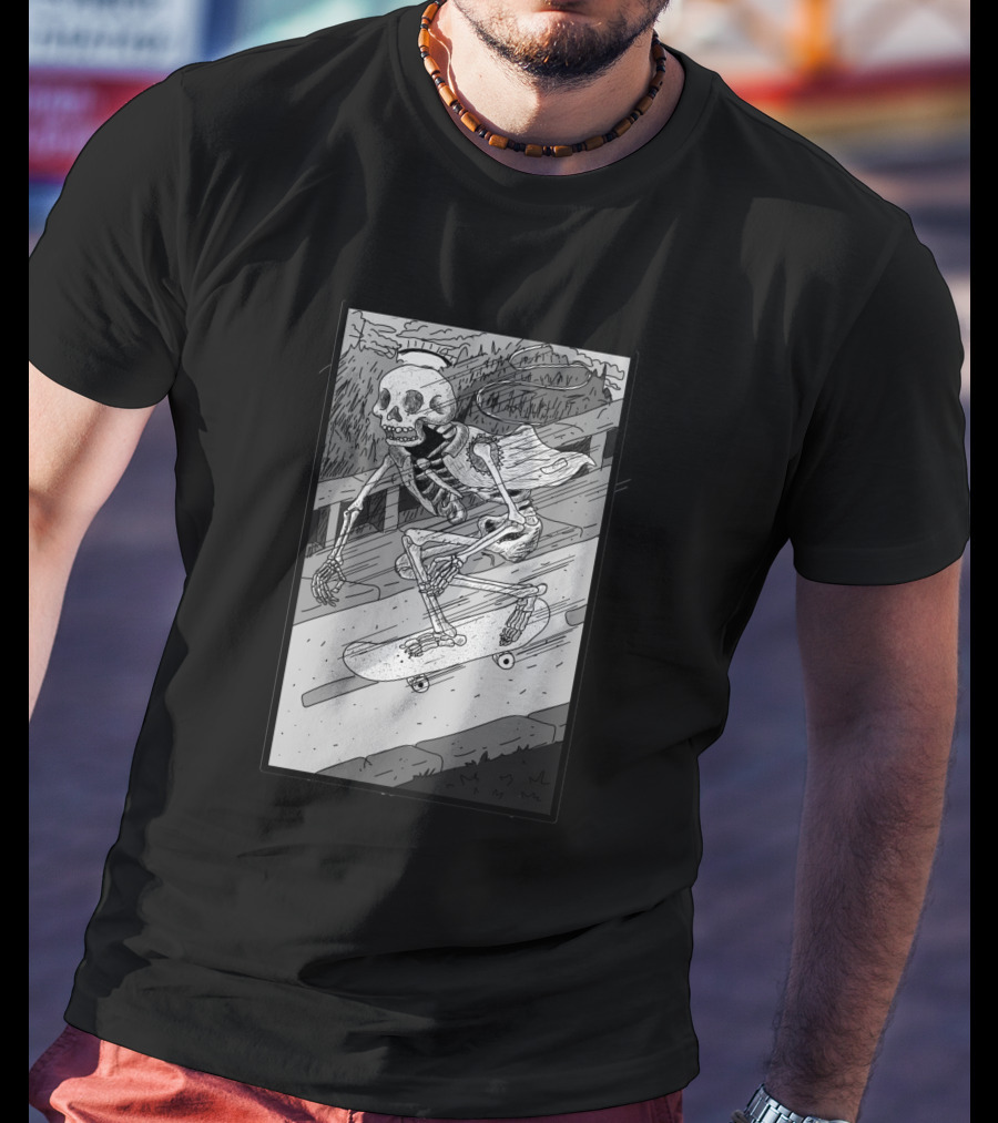 As Fast As You Can Skeleton Skateboarding 349048 T-Shirt