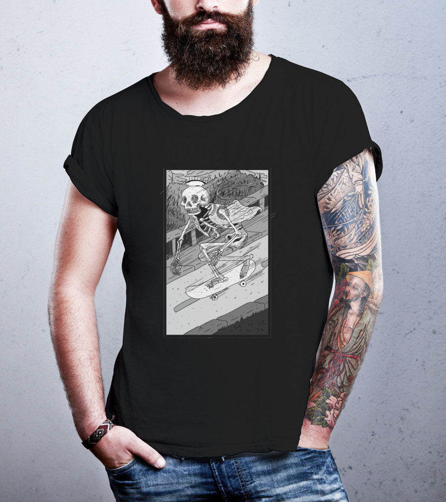 As Fast As You Can Skeleton Skateboarding 349048 T-Shirt