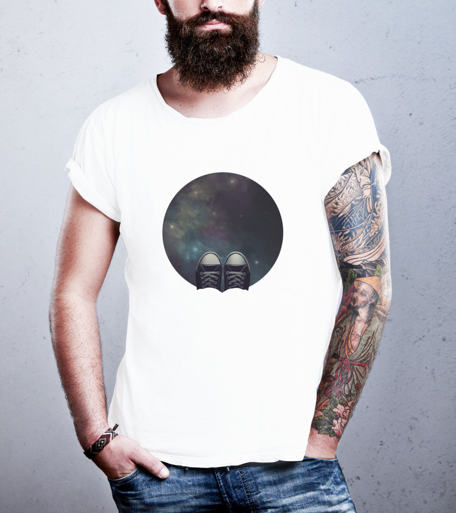At The Edge Of The Universe 191686 Stars Converse Shoes Galaxy T-Shirt