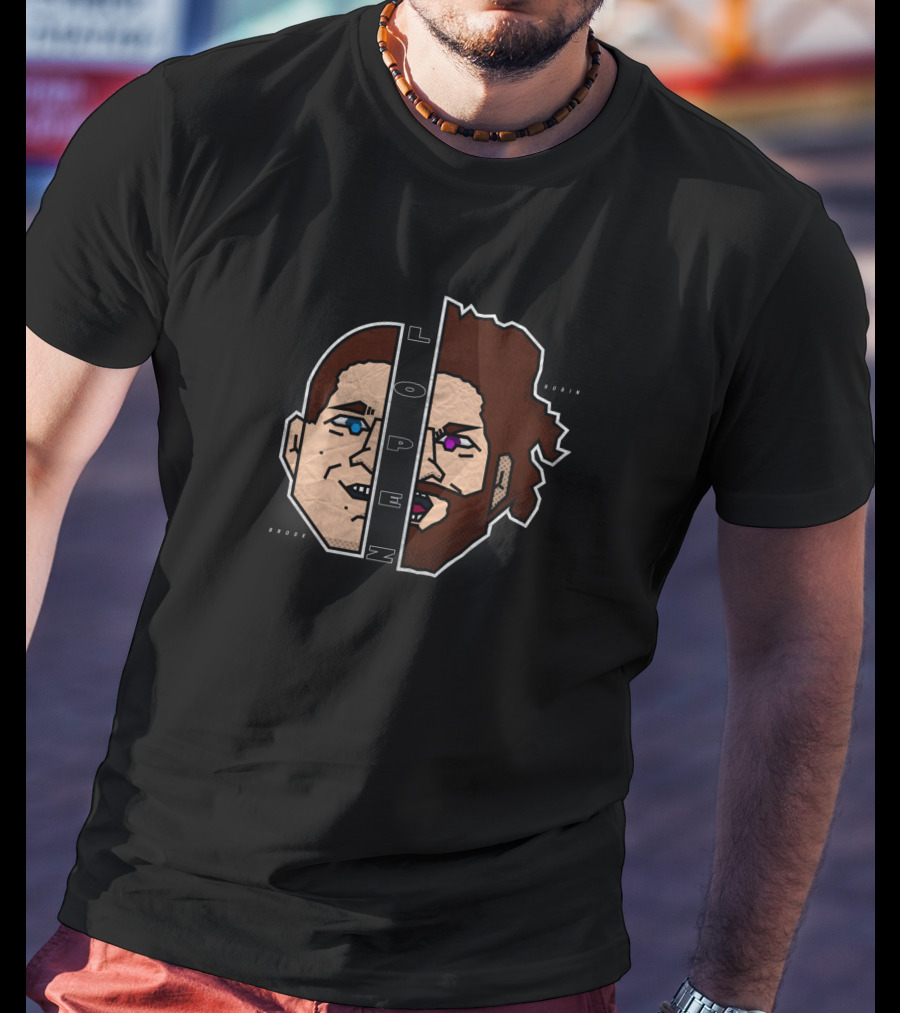 B R O E Z Lopez Face Split Brody Lopez Lopen T-Shirt