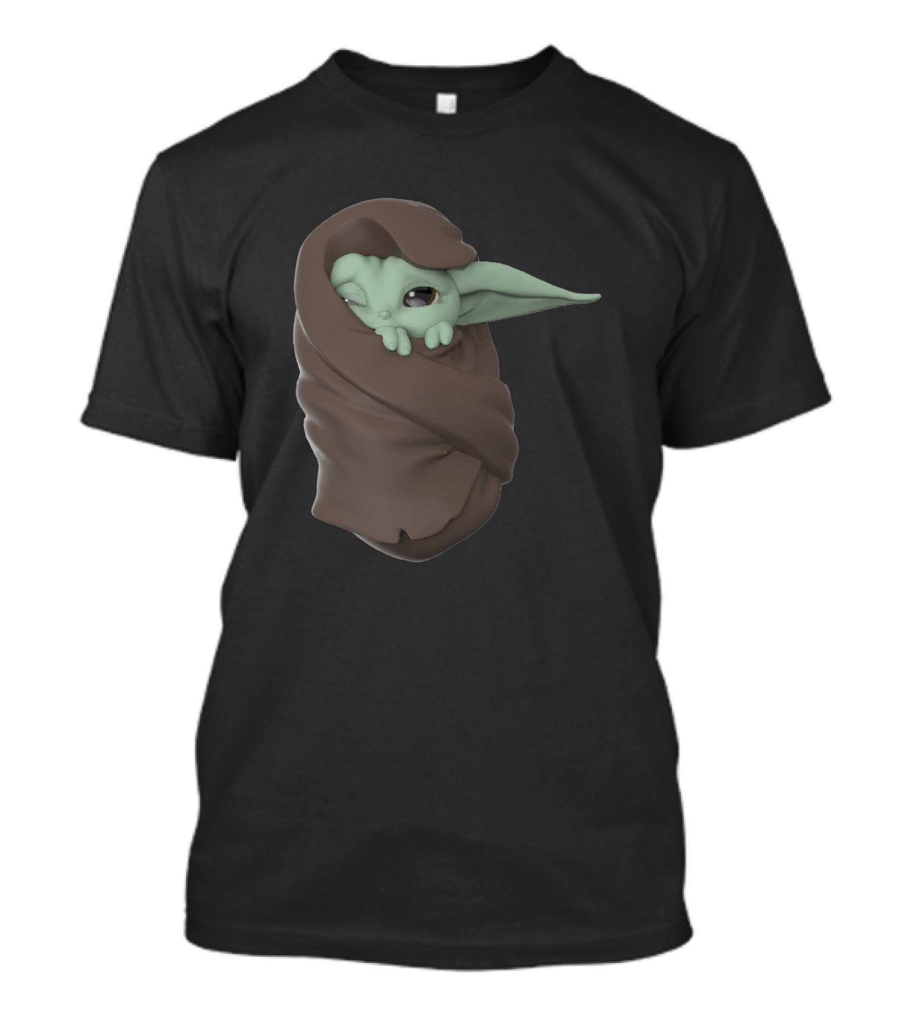 Baby Yoda Sleeping Wrapped In Blanket 1282908 T-Shirt