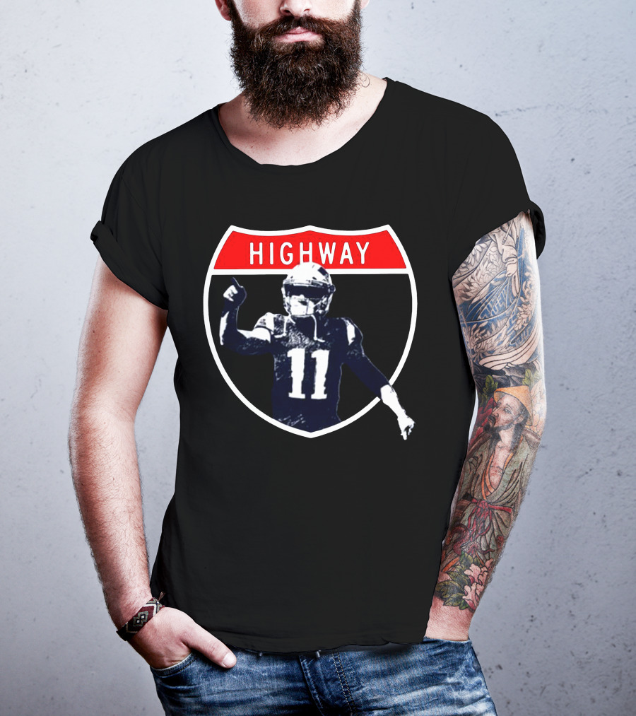 Highway Football Number 11 Shield T-Shirt