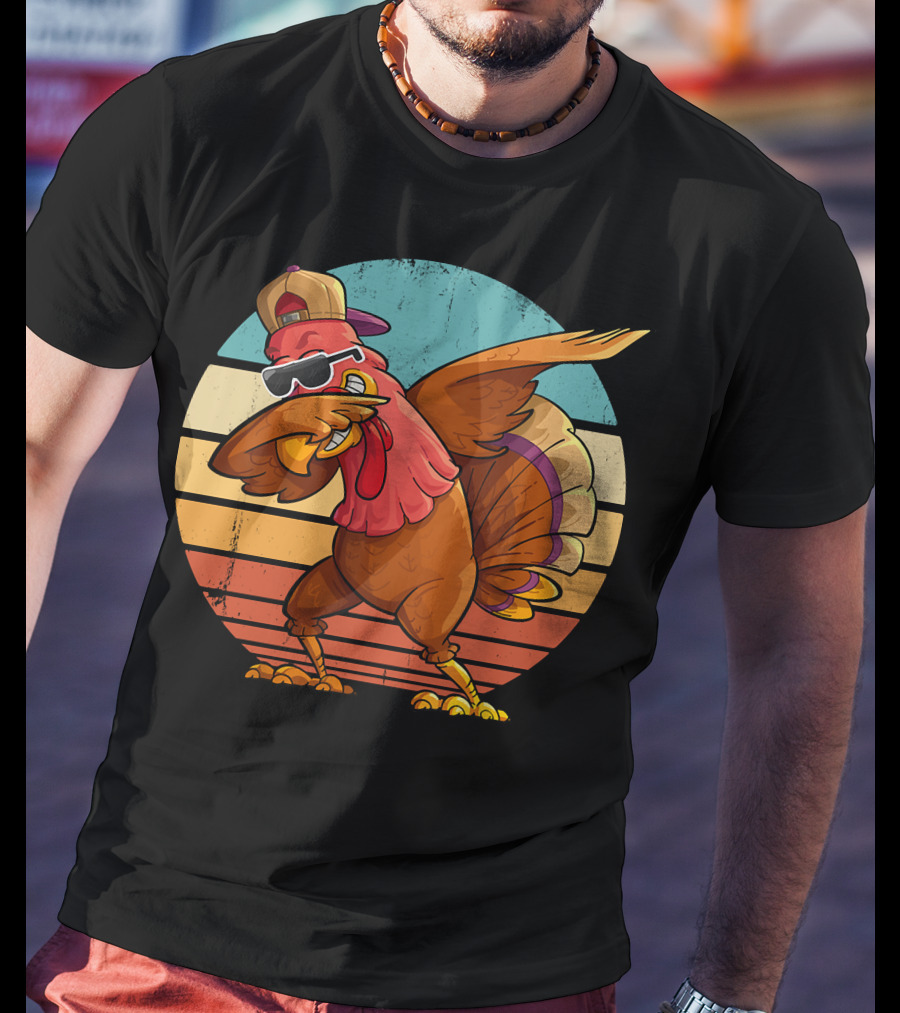 Thanksgiving Turkey Dabbing In Sunglasses And Hat T-Shirt
