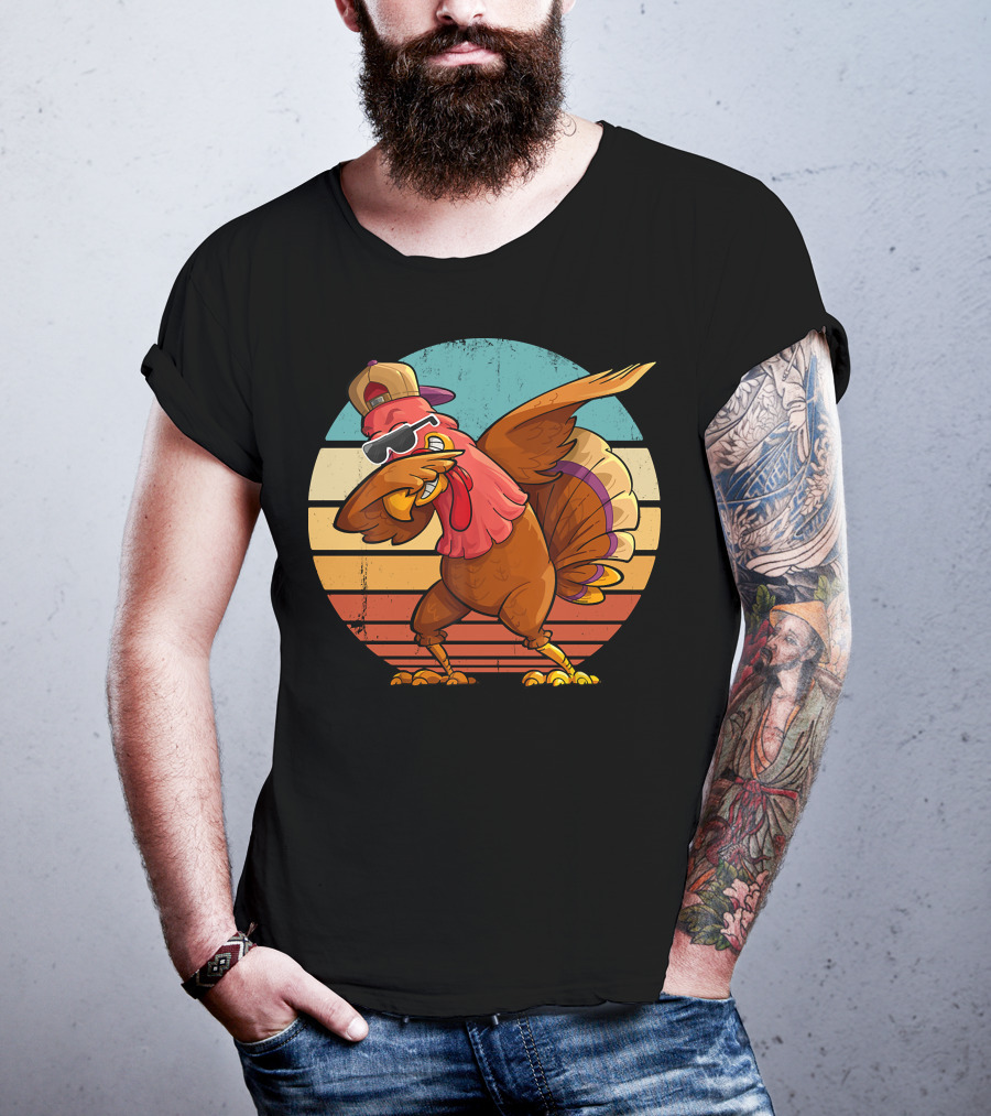 Thanksgiving Turkey Dabbing In Sunglasses And Hat T-Shirt