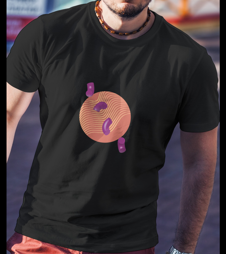 3D Tubes Abstract Waves Circle T-Shirt