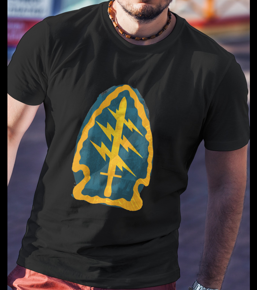 Airborne 908938 Special Forces Patch With Lightning And Sword T-Shirt
