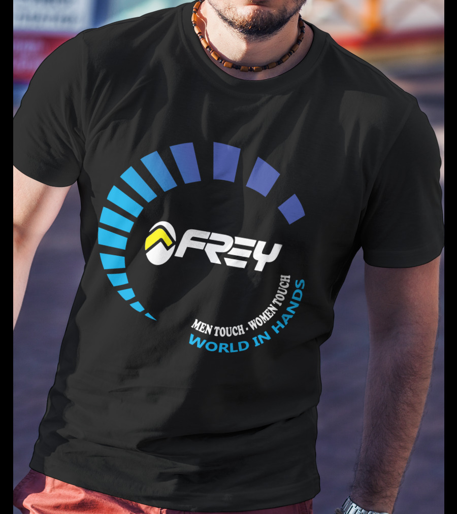 FREY Men Touch Women Touch World In Hands T-Shirt