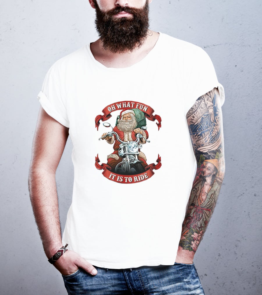 OH WHAT FUN IT IS TO RIDE SANTA MOTORCYCLE HOLIDAY T-Shirt