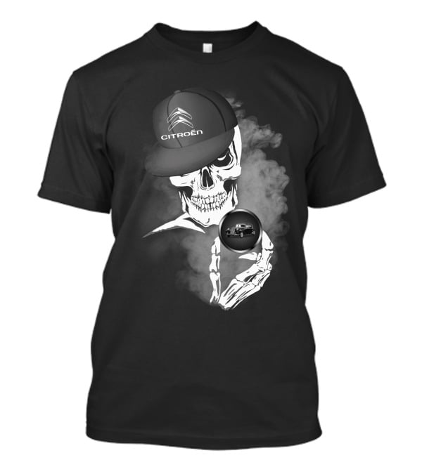 Citroen Traction Skeleton With Cap And Smoke T-Shirt