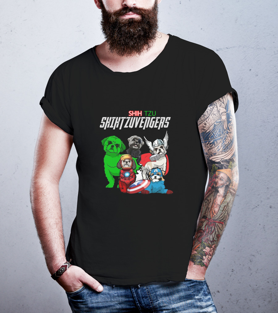 Shih Tzu Marvel Avengers Crossover T-Shirt