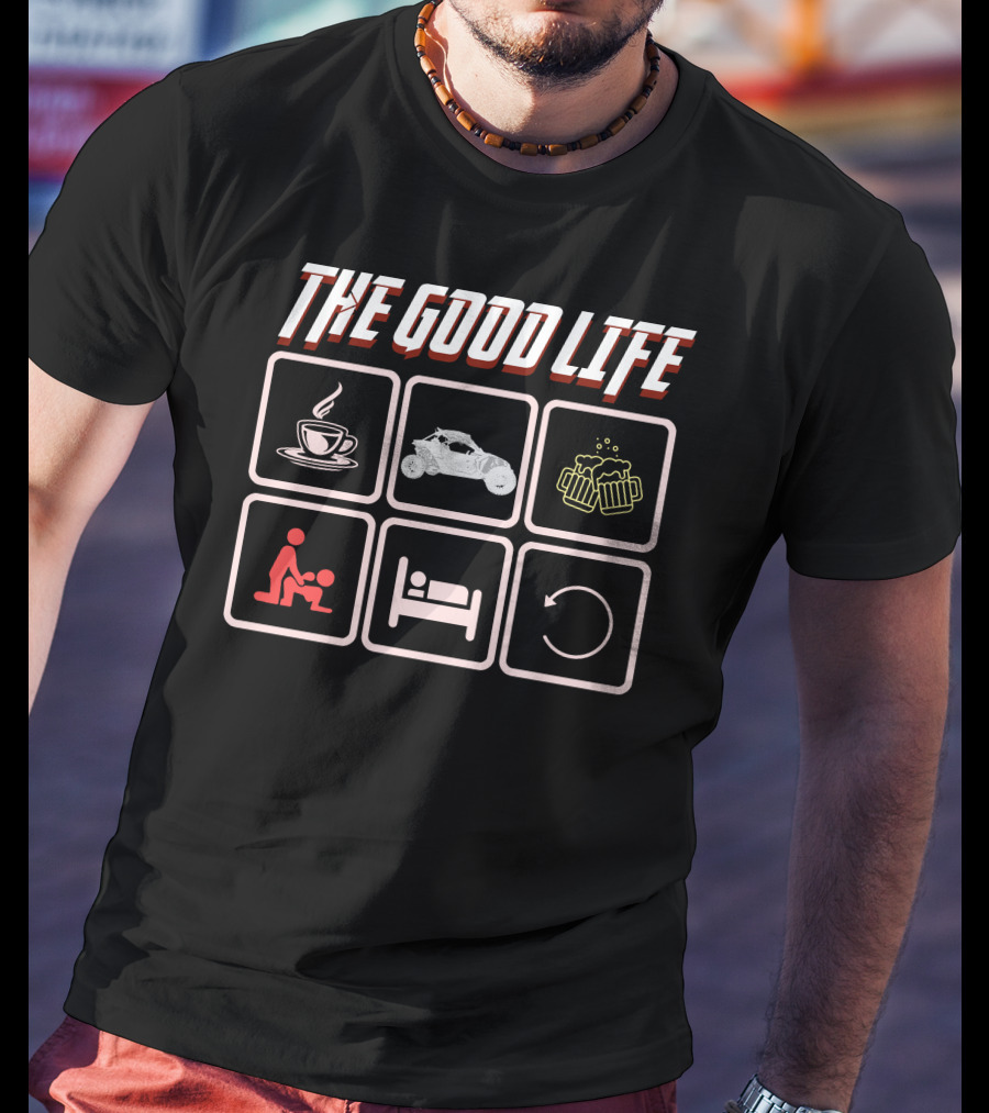 The Good Life Canam Coffee Ride Beer Cycle T-Shirt
