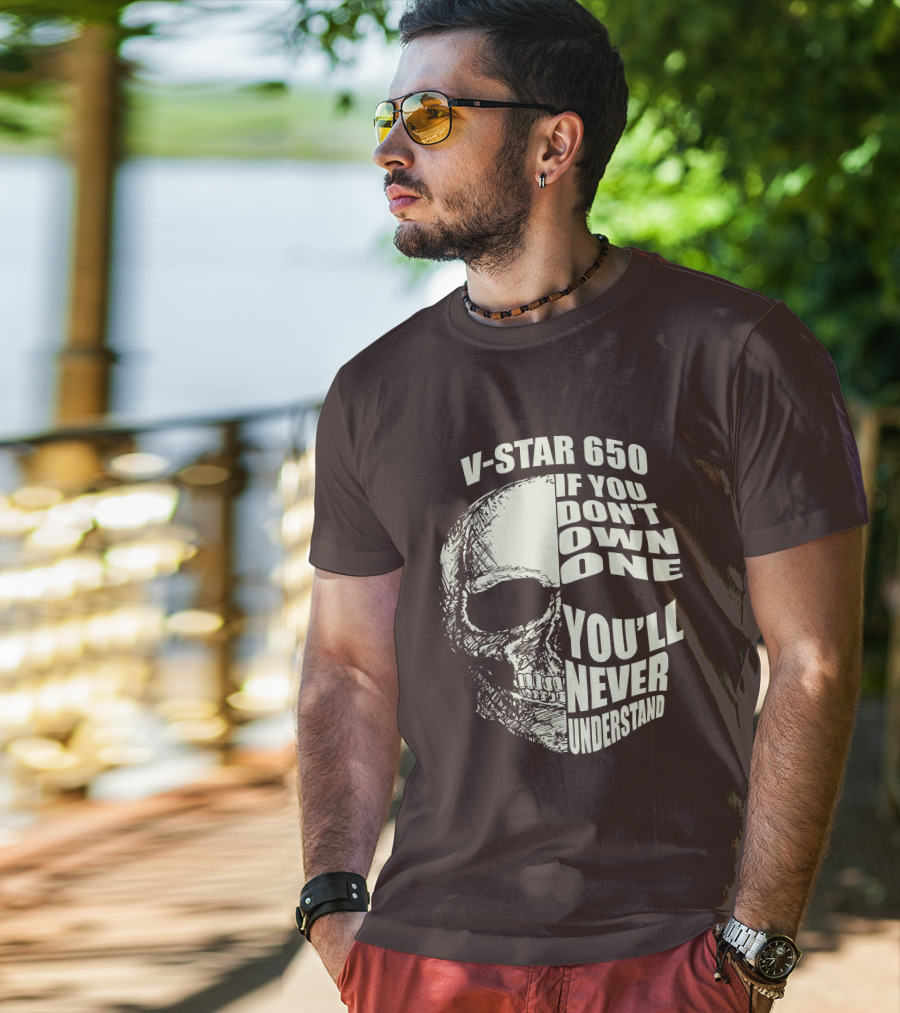 V-Star 650 If You Don't Own One You'll Never Understand Skull T-Shirt