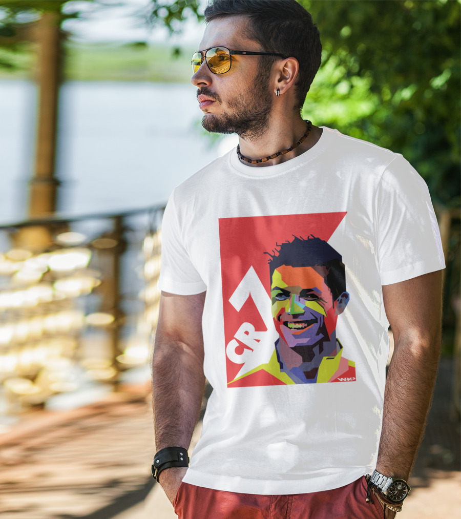 CR7 Colorful Soccer Icon T-Shirt