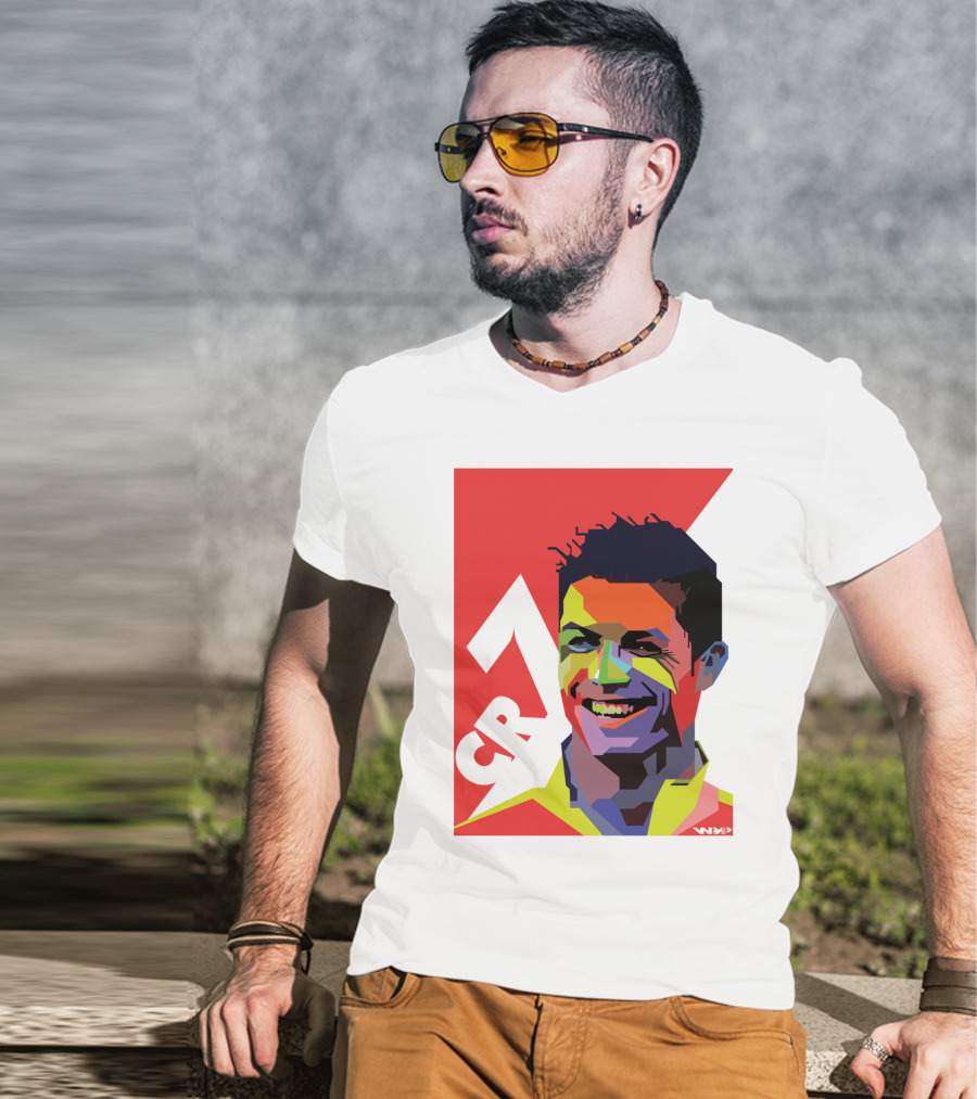 CR7 Colorful Soccer Icon T-Shirt