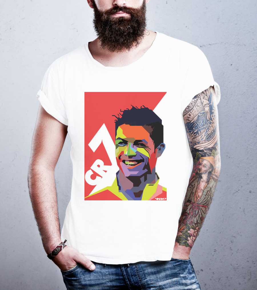 CR7 Colorful Soccer Icon T-Shirt
