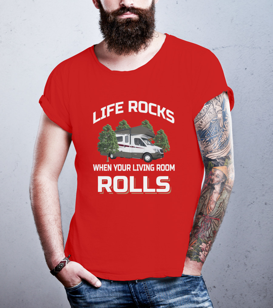 Life Rocks When Your Living Room Rolls Winnebago Vita T-Shirt