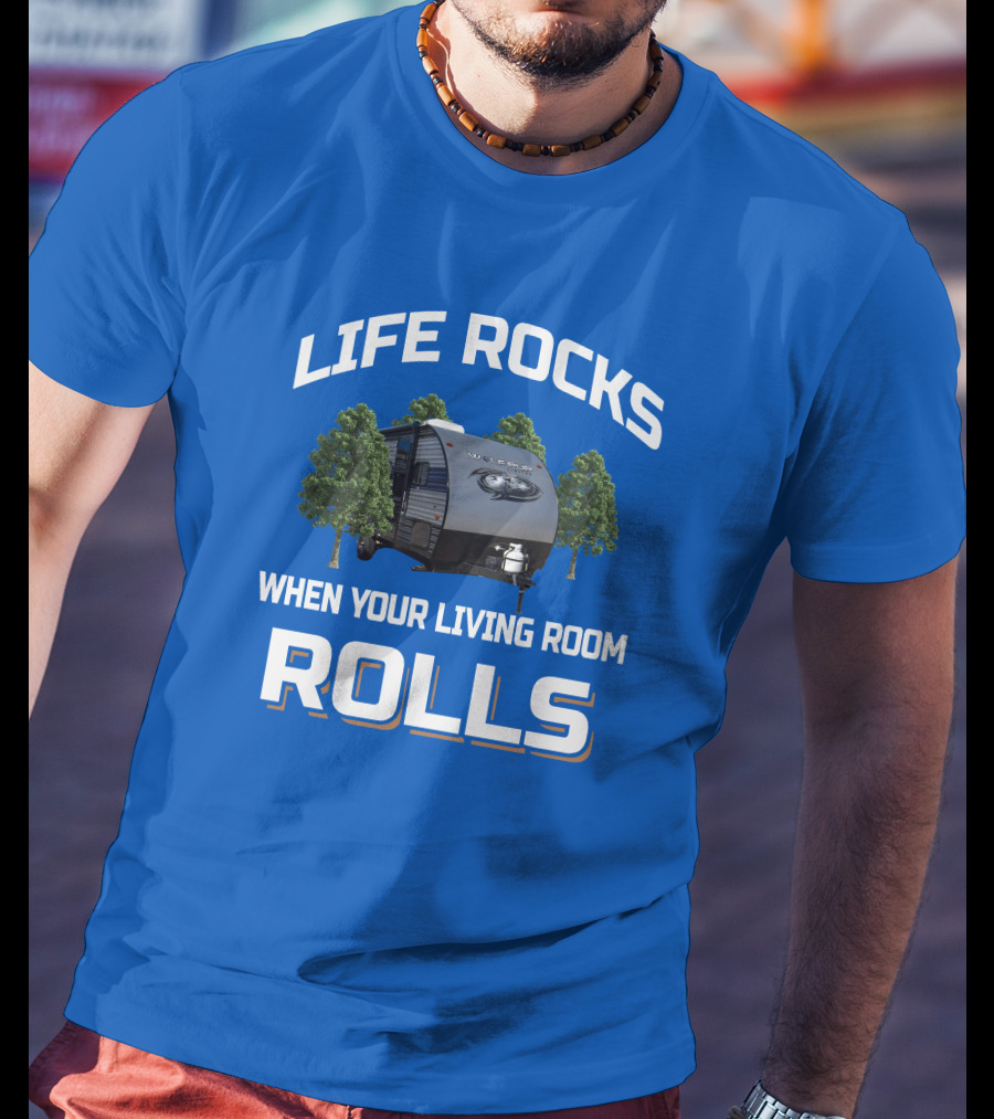 Life Rocks When Your Living Room Rolls Wolf Pup T-Shirt
