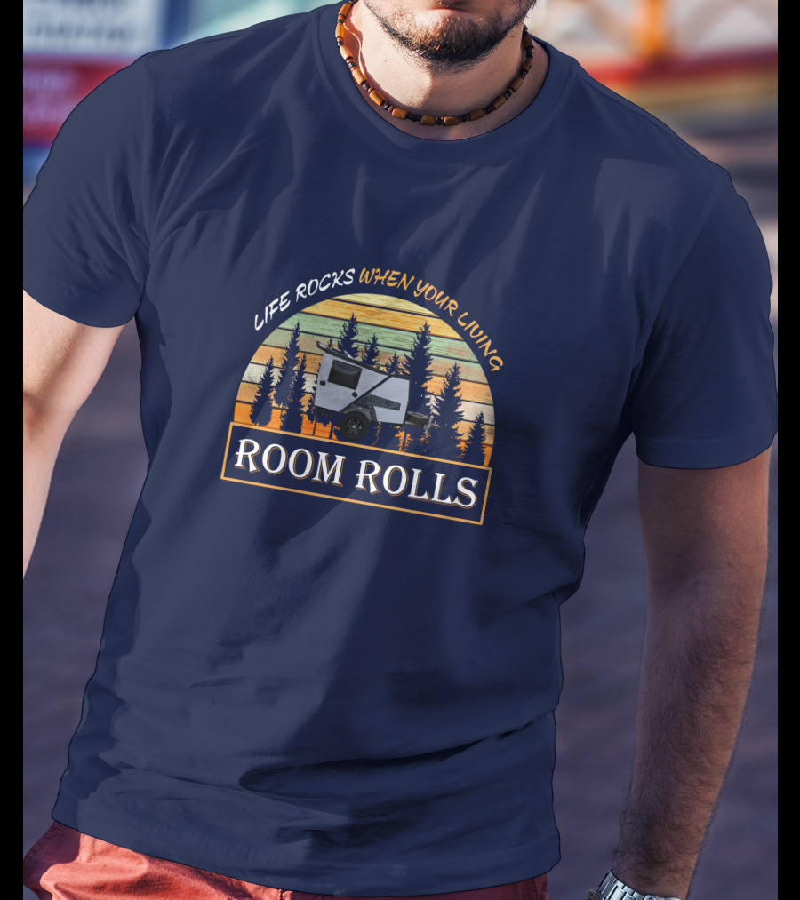 LIFE ROCKS WHEN YOUR LIVING ROOM ROLLS Taxa Tiger Moth OVERLAND T-Shirt