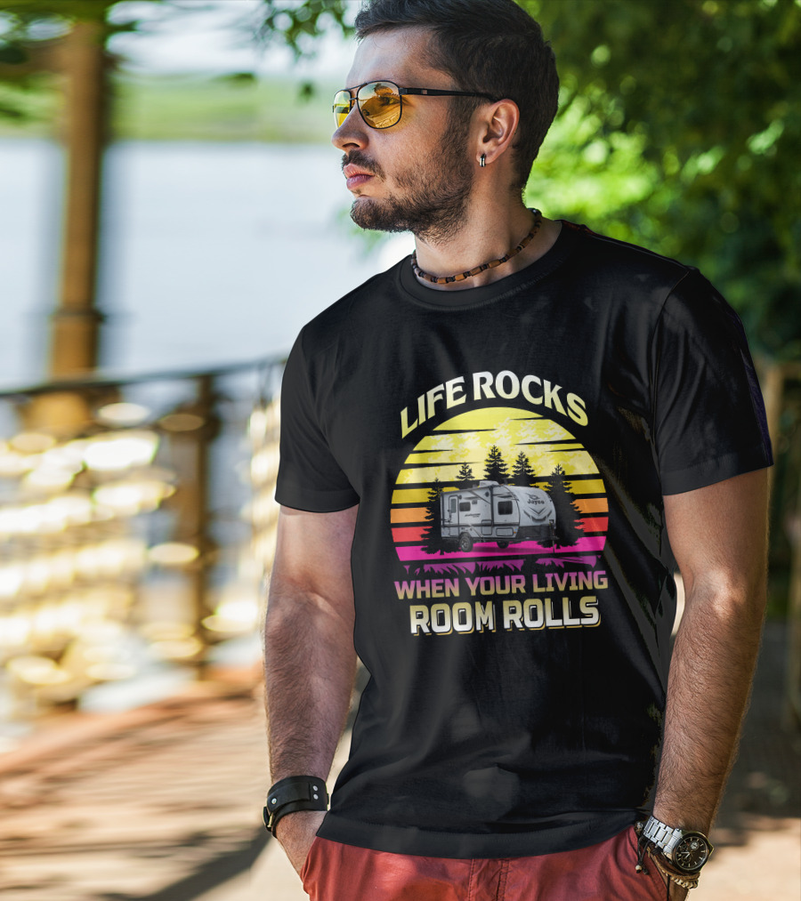 Life Rocks When Your Living Room Rolls Jayco Feather 166FBS T-Shirt