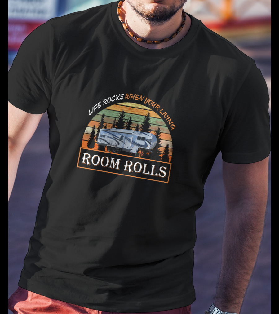 LIFE ROCKS WHEN YOUR LIVING ROOM ROLLS Northwood Arctic Fox 27-5L T-Shirt