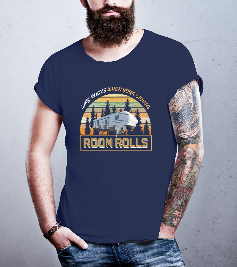 LIFE ROCKS WHEN YOUR LIVING ROOM ROLLS Wolfpack 365 Pack 16 T-Shirt