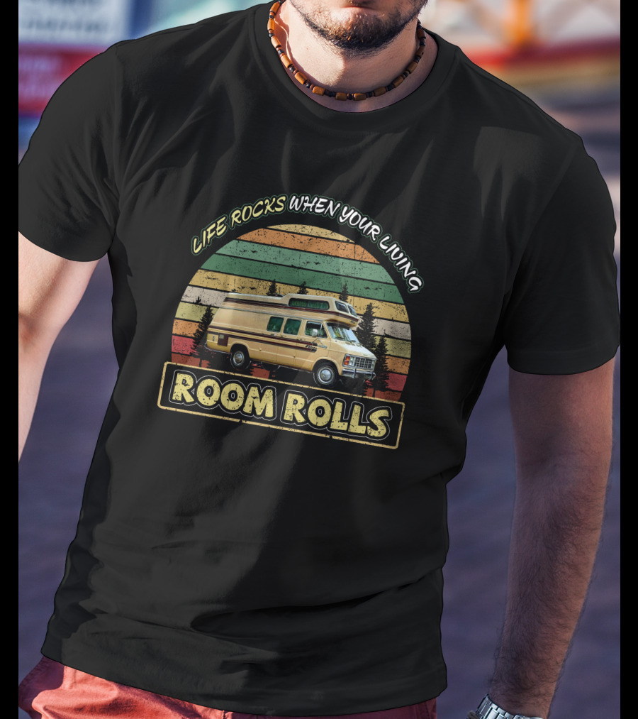 Life Rocks When Your Living Room Rolls InterVec Falcon Van Retro T-Shirt