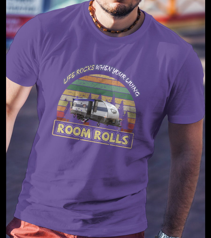 LIFE ROCKS WHEN YOUR LIVING ROOM ROLLS Grey Wolf 20RDSE T-Shirt