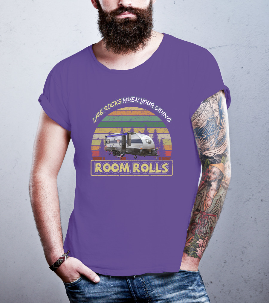 LIFE ROCKS WHEN YOUR LIVING ROOM ROLLS Grey Wolf 20RDSE T-Shirt