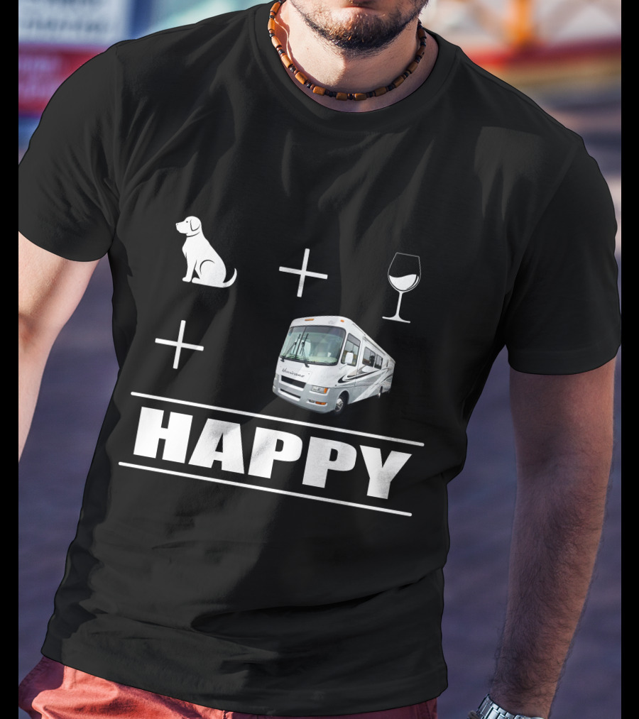 Dog Wine RV Happy T-Shirt