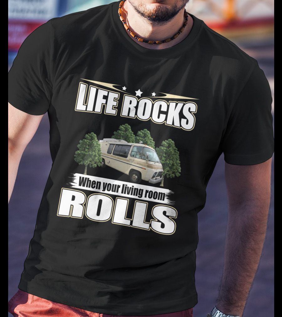 Life Rocks When Your Living Room Rolls 1976 Eleganza T-Shirt