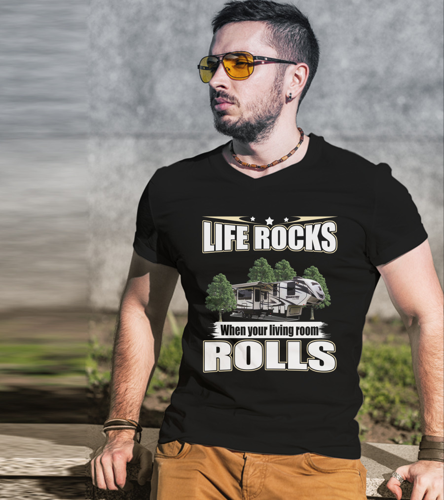 Life Rocks When Your Living Room Rolls Grand Design Momentum 349M T-Shirt