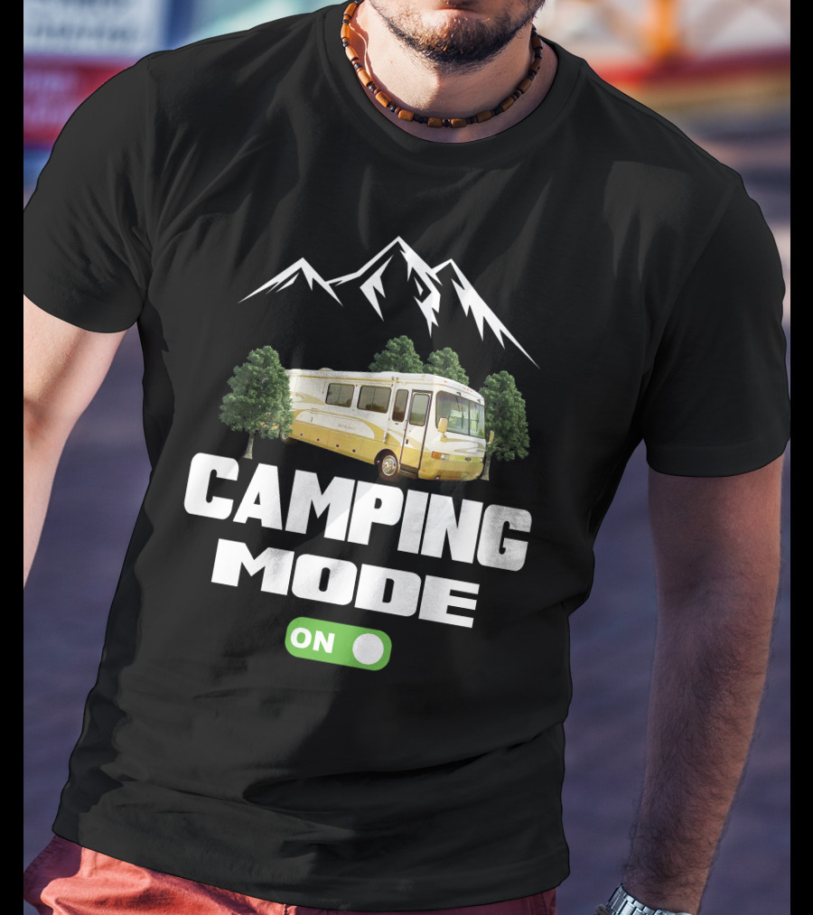 Camping Mode On Safari Zanzibar Mountain RV Adventure T-Shirt
