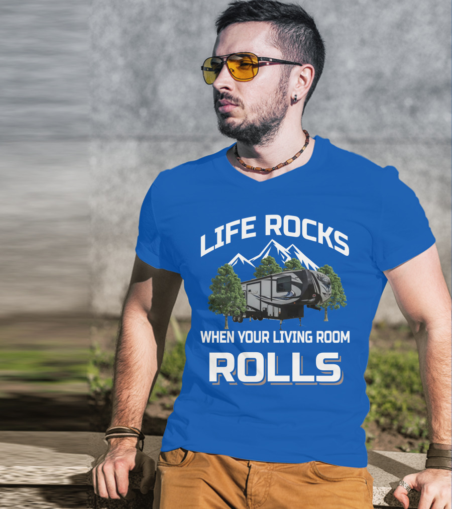 Life Rocks When Your Living Room Rolls Heartland Cyclone T-Shirt