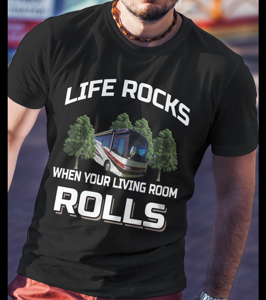 LIFE ROCKS WHEN YOUR LIVING ROOM ROLLS Beaver Contessa Rome 2009 T-Shirt