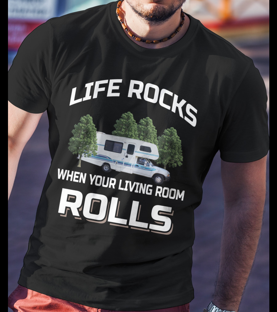 Life Rocks When Your Living Room Rolls 1992 Toyota Itasca Spirit T-Shirt