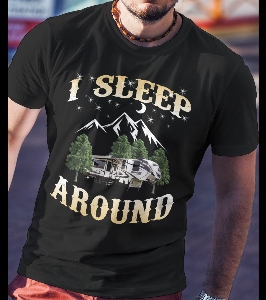 I Sleep Around Grand Design Momentum 349m Mountain Camper Adventure T-Shirt