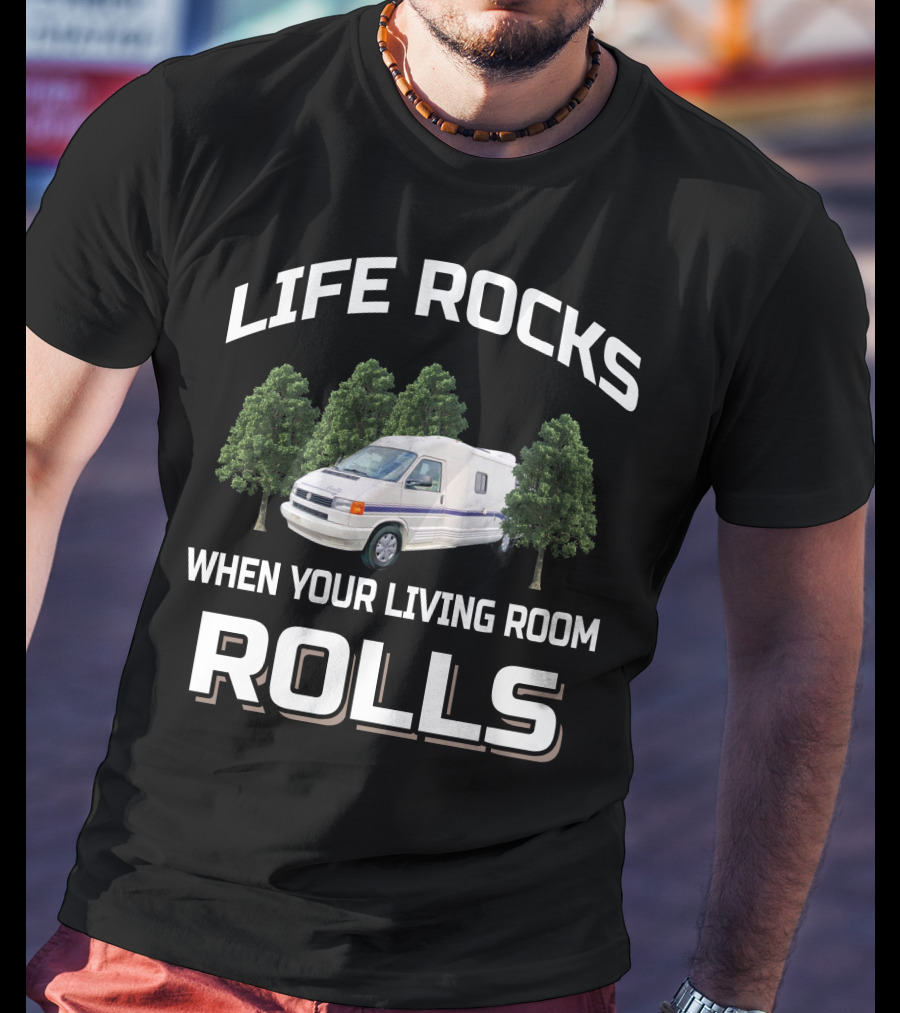Life Rocks When Your Living Room Rolls 1995 Rialta Qd T-Shirt