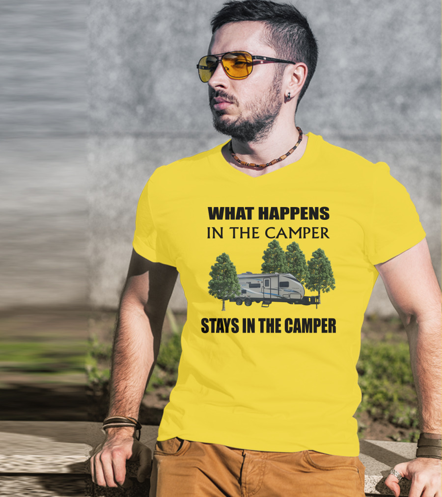 What Happens In The Camper Stays In The Camper Coachman 184 BHS T-Shirt