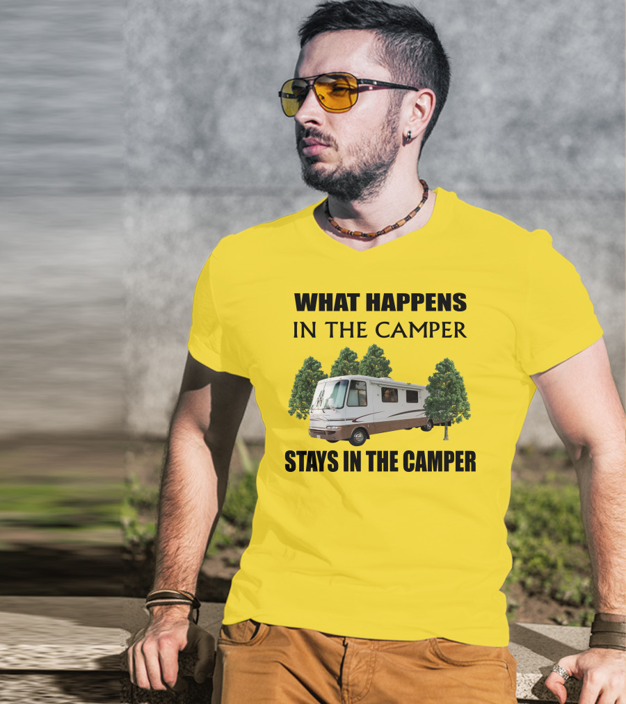 What Happens In The Camper Stays In The Camper RV 2002 Kountry Star T-Shirt