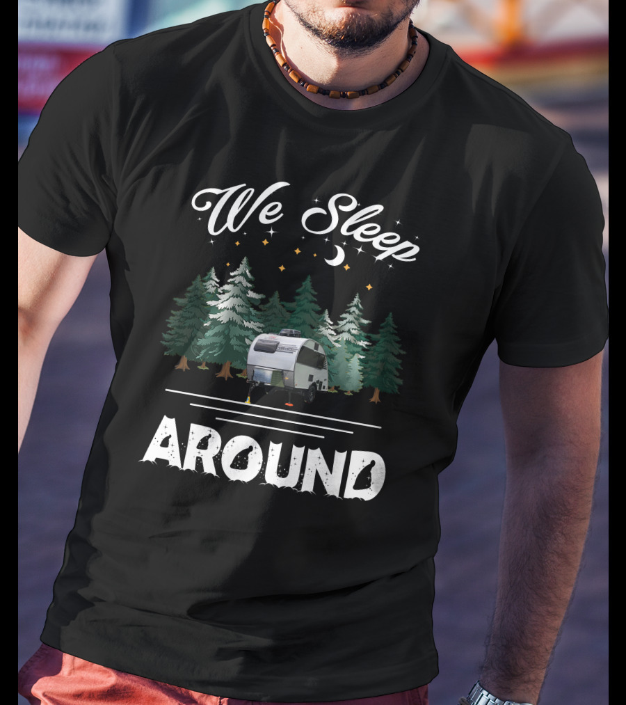 We Sleep Around Little Guy Max Camper Forest Night T-Shirt