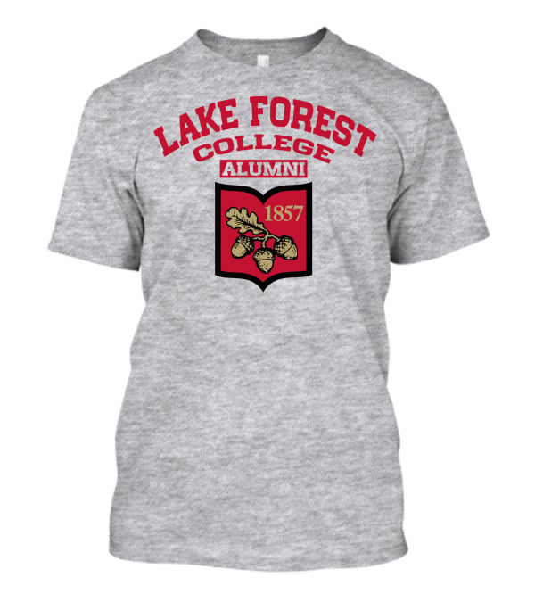 Lake Forest College Alumni 1857 Logo Acorn Shield T-Shirt