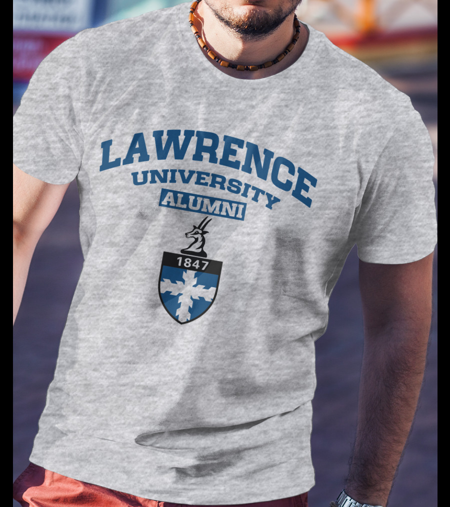Lawrence University Alumni 1847 Crest With Antelope Emblem T-Shirt